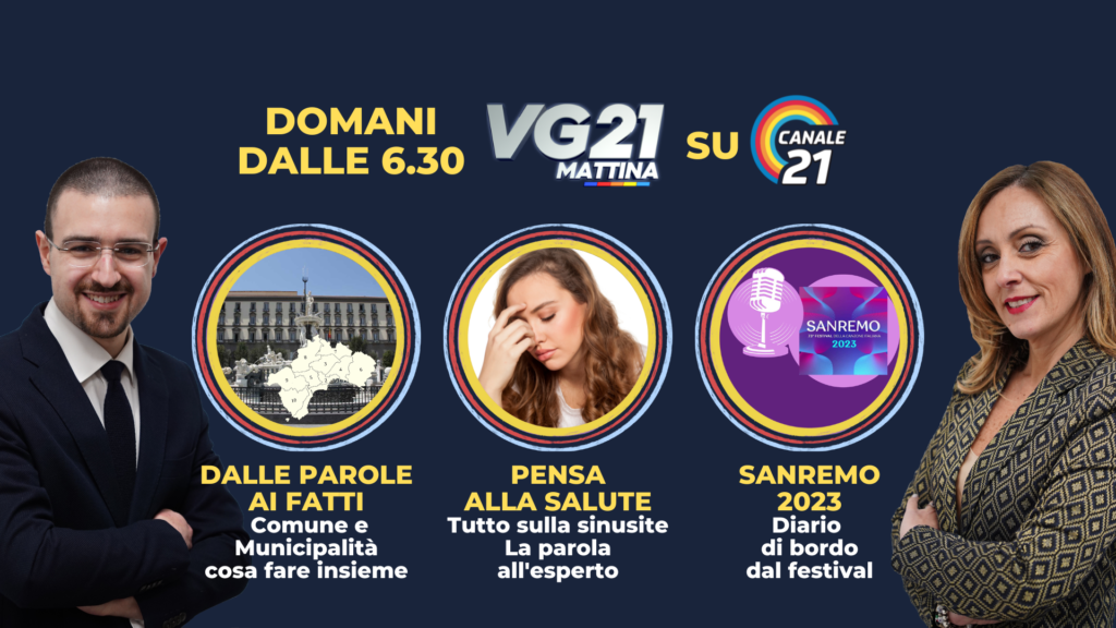 Alle 6.30 in diretta il Vg21 Mattina – I temi di domani 8 febbraio