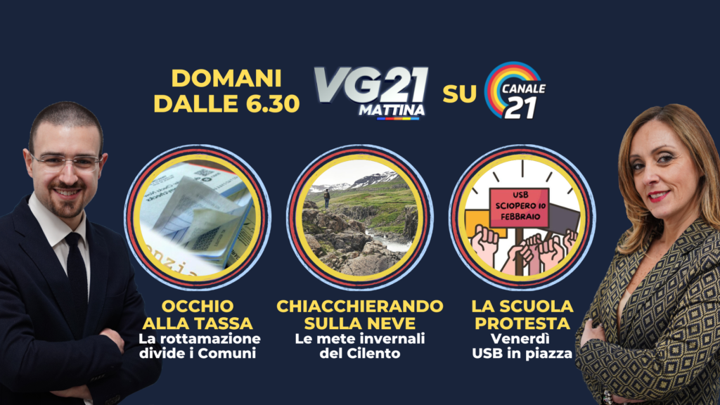 Alle 6.30 in diretta il Vg21 Mattina – I temi di domani 9 febbraio